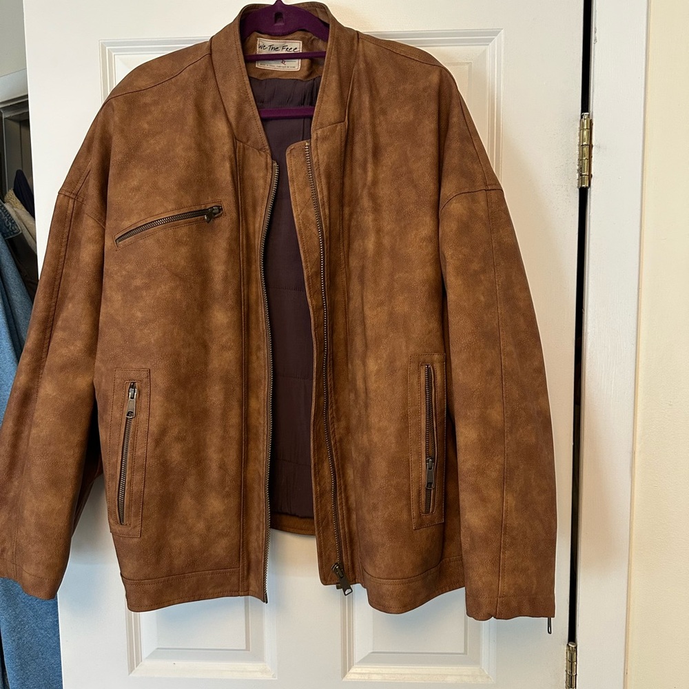 We The Free Vinny Vegan Bomber in Brown Sugar